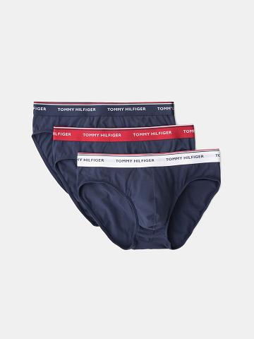 Férfi Tommy Hilfiger Premium essentials brief 3pk Briefs Színes Sötétkék | HU 1336PJJ